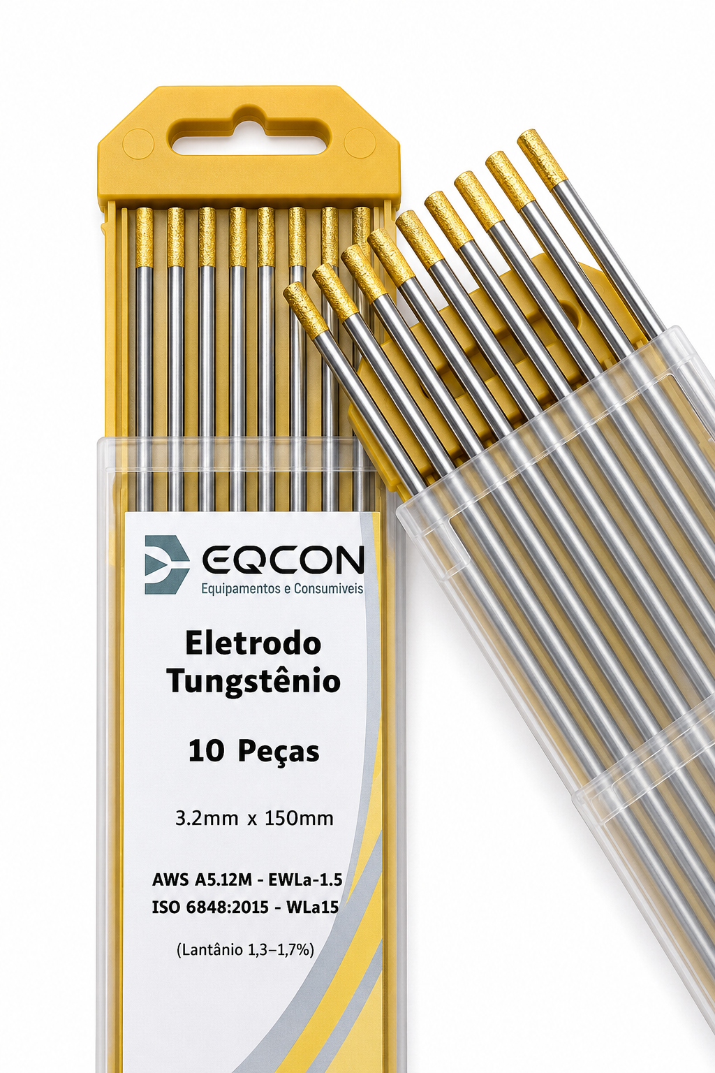 Eletrodo tungstênio EWLA-1.5 1,5% Lantânio 3,2mm Dourado/Amarelo